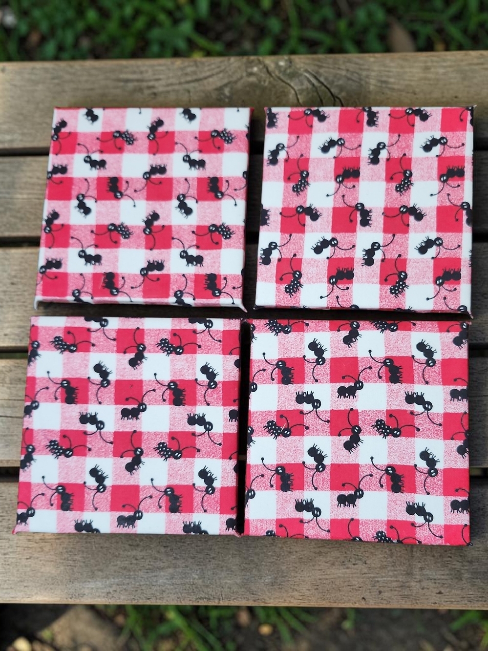 Ant Print Coaster Set - Picture 2 of 2